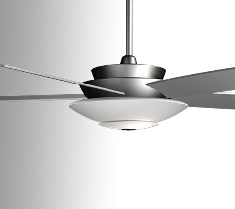 G2Art Airus Ceiling Fan F598-BN, brushed nickel with silver blades